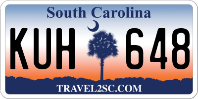 SC license plate KUH648