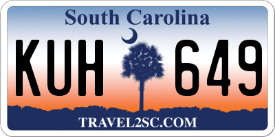 SC license plate KUH649