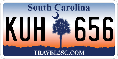 SC license plate KUH656