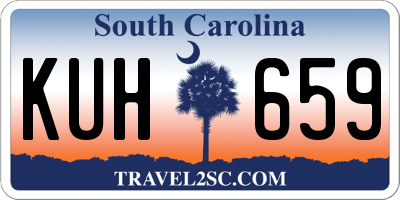 SC license plate KUH659