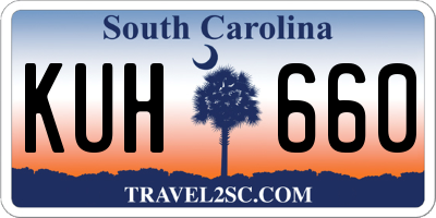 SC license plate KUH660