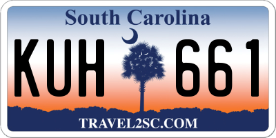 SC license plate KUH661