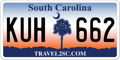 SC license plate KUH662