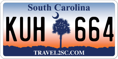 SC license plate KUH664