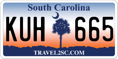SC license plate KUH665