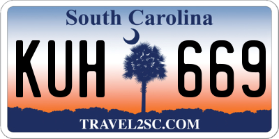 SC license plate KUH669
