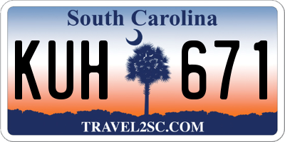 SC license plate KUH671