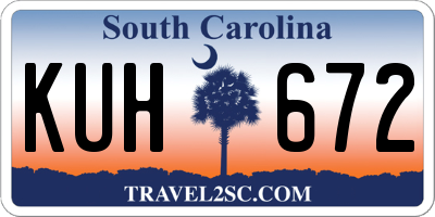 SC license plate KUH672