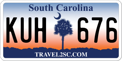 SC license plate KUH676