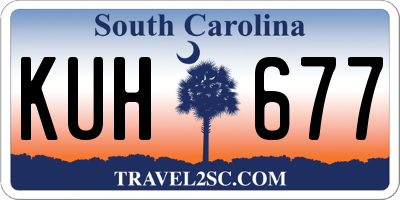 SC license plate KUH677