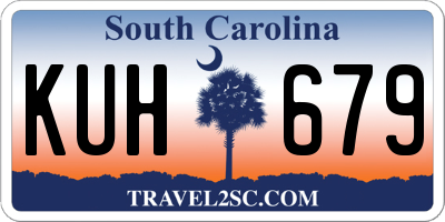 SC license plate KUH679