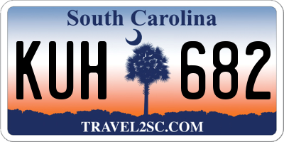 SC license plate KUH682