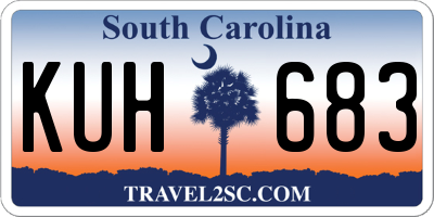 SC license plate KUH683