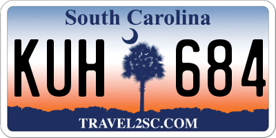 SC license plate KUH684