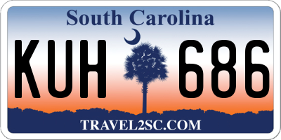 SC license plate KUH686