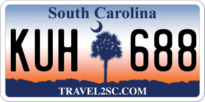 SC license plate KUH688