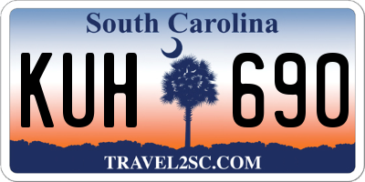 SC license plate KUH690