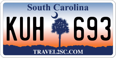 SC license plate KUH693