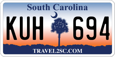 SC license plate KUH694