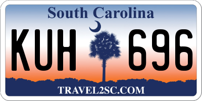 SC license plate KUH696