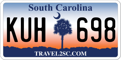 SC license plate KUH698