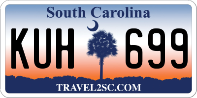 SC license plate KUH699