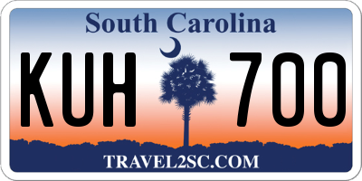 SC license plate KUH700