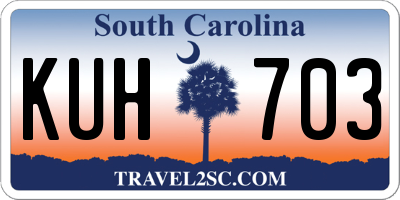 SC license plate KUH703