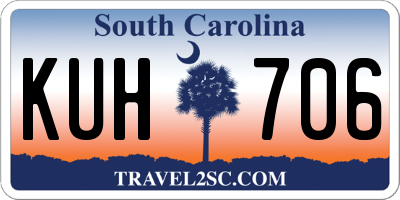 SC license plate KUH706
