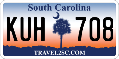 SC license plate KUH708