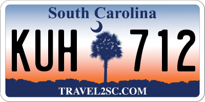SC license plate KUH712