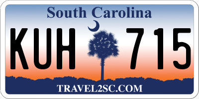 SC license plate KUH715