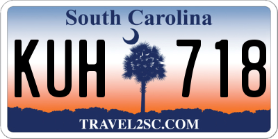 SC license plate KUH718