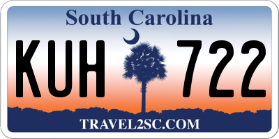 SC license plate KUH722
