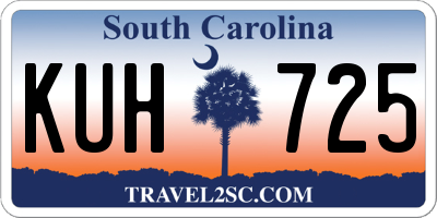 SC license plate KUH725