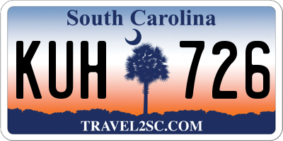 SC license plate KUH726