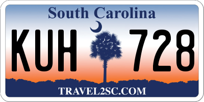 SC license plate KUH728