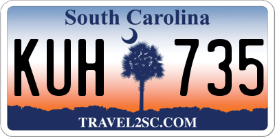 SC license plate KUH735