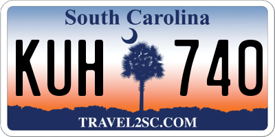 SC license plate KUH740