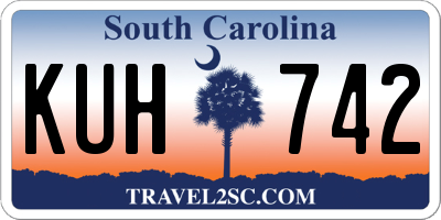 SC license plate KUH742