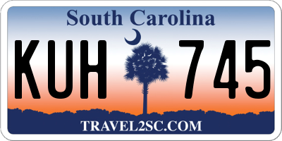 SC license plate KUH745