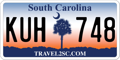 SC license plate KUH748