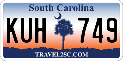 SC license plate KUH749