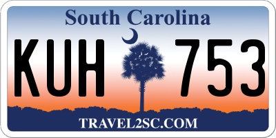 SC license plate KUH753