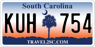 SC license plate KUH754