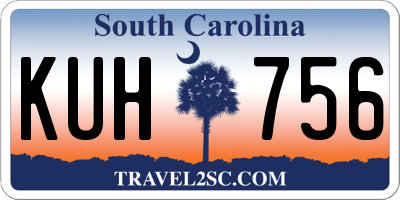 SC license plate KUH756