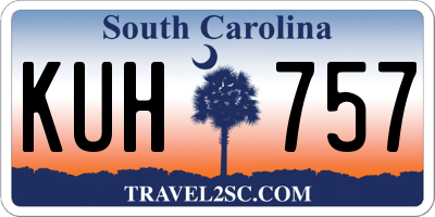 SC license plate KUH757