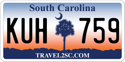 SC license plate KUH759