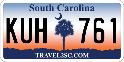 SC license plate KUH761