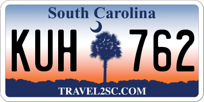 SC license plate KUH762